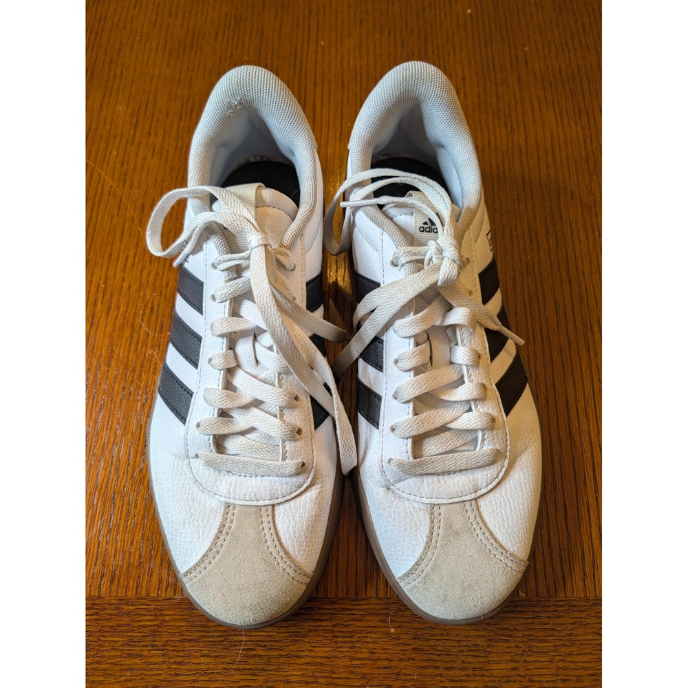 Adidas Court 3.0 Womens Shoes White Black Gum Sole Sneakers IG0438 Size 8.5
